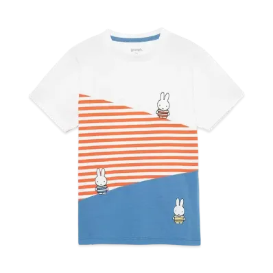graniph x Miffy Border Kids T-Shirts "White"