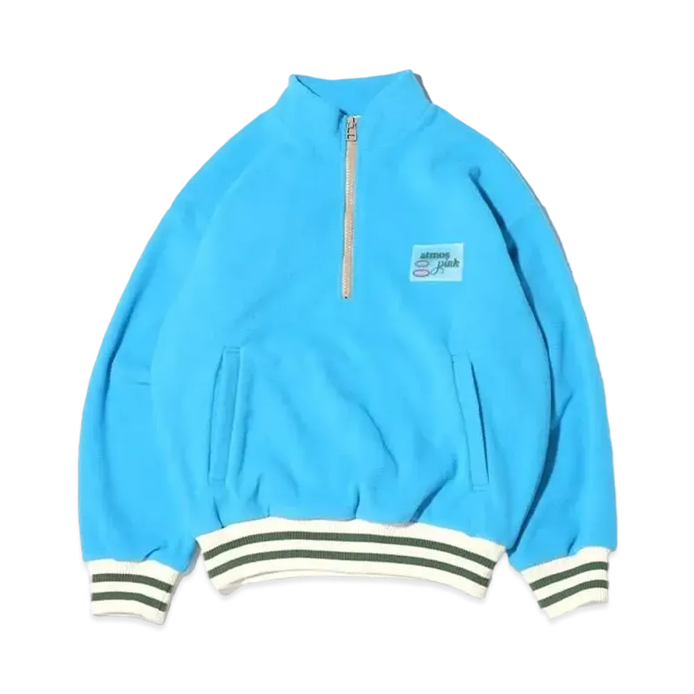 atmos pink Half-Zip Fleece Jacket "Blue"