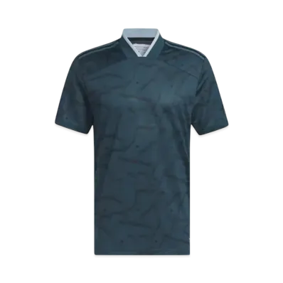 adidas Adicross SKI Graphic Mock Neck Short Sleeve Shirt "Green Night"