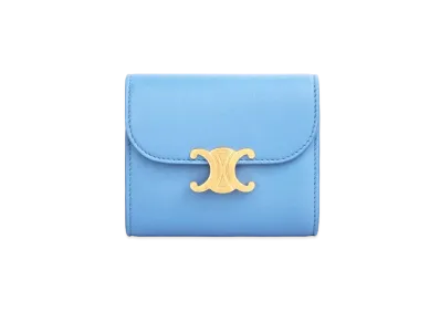CELINE Small Triomphe Wallet in Shiny Smooth Lambskin "Adjoul"