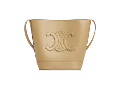 CELINE Small Bucket Cuir Triomphe In Smooth Calfskin "Olive"