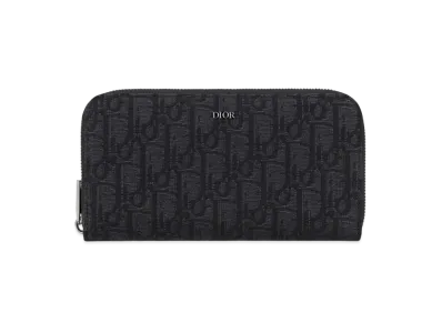 Dior Long Zip Wallet Dior Oblique Jacquard "Black"