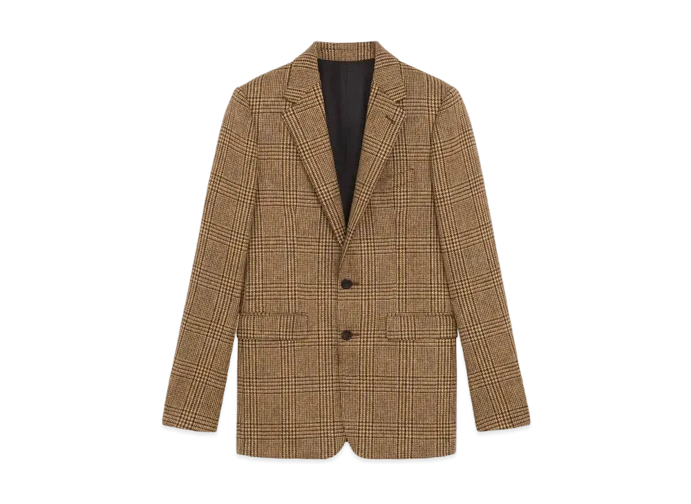 CELINE Classic Jacket / Prince Of Wales "Toffee/Beige/Brown"
