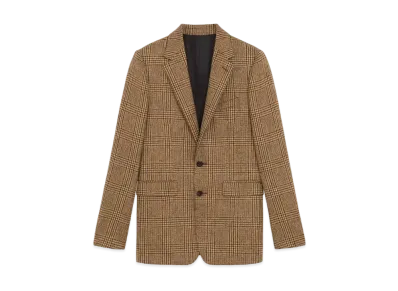 CELINE Classic Jacket / Prince Of Wales "Toffee/Beige/Brown"