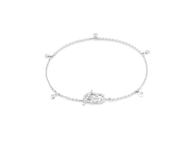 GUCCI GG Running 18K Bracelet With Diamonds