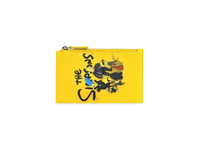 BALENCIAGA The Simpsons Tm & 20th Television Essential Long Coin And Card Holder In Smooth Calfskin "Yellow"