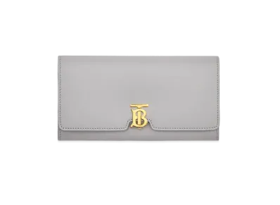 Burberry Leather TB Continental Wallet "Heather Melange"