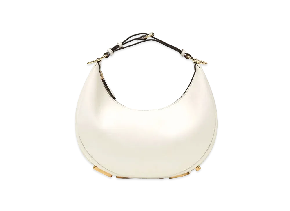 FENDI Fendigraphy Small Leather Bag "White"