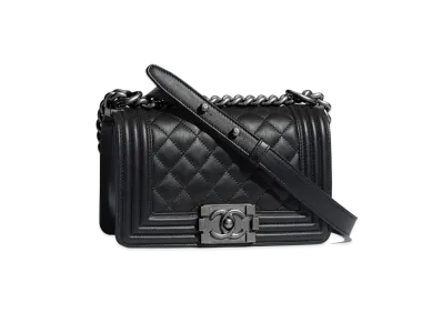 CHANEL Boy Chanel Small Hand Bag Calfskin "Black"
