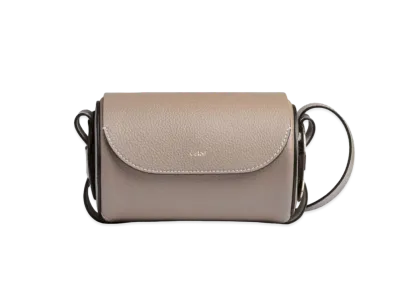 Chloe Darryl Mini Bag In Grained & Smooth Calfskin "Grey"
