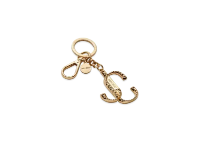 Jimmy Choo Fairie Shiny Gold Metal Key Ring "Gold"