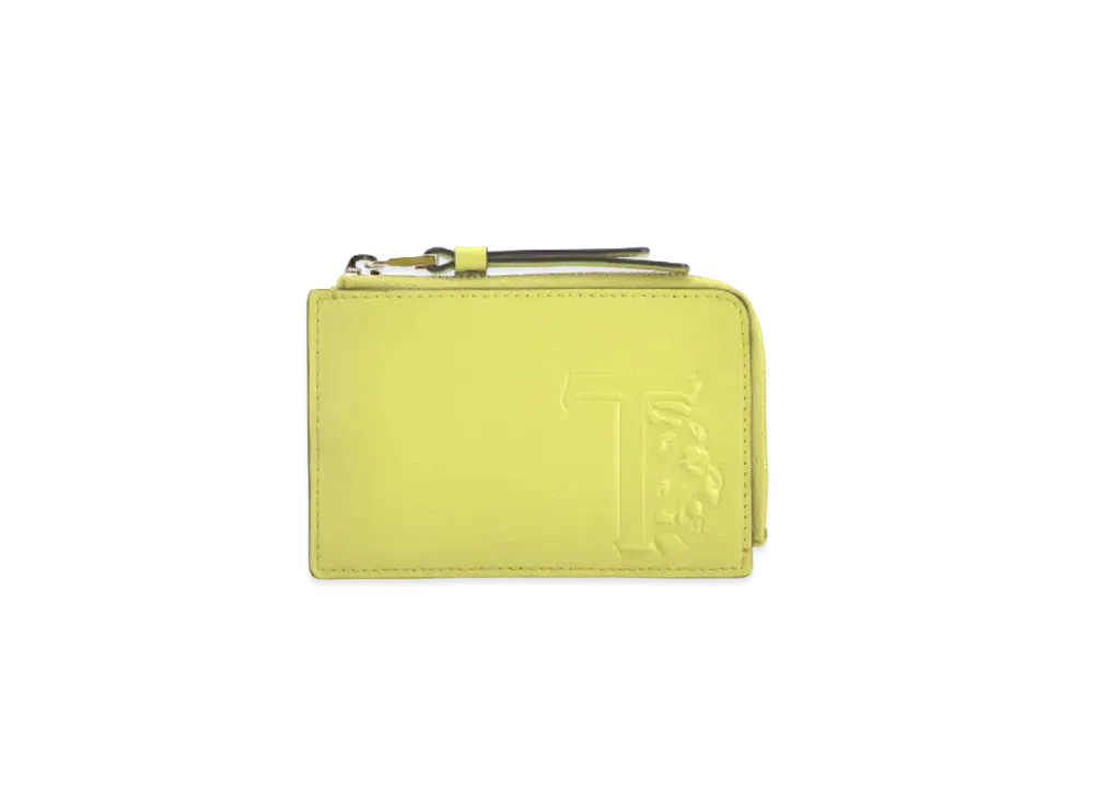 TOD'S Leather Credit Card Holder "Yellow"