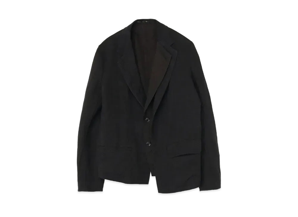 Yohji Yamamoto Y's VIYELLA LEFT 2 LAYER JACKET "Black"
