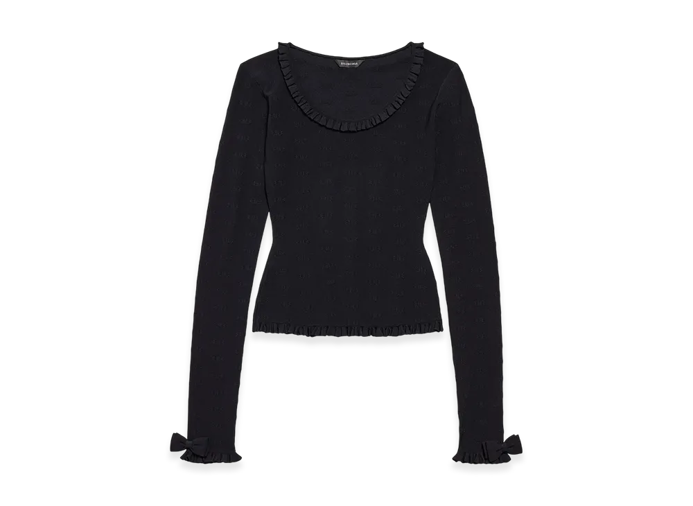 BALENCIAGA Women's Long Sleeve Top "Black"