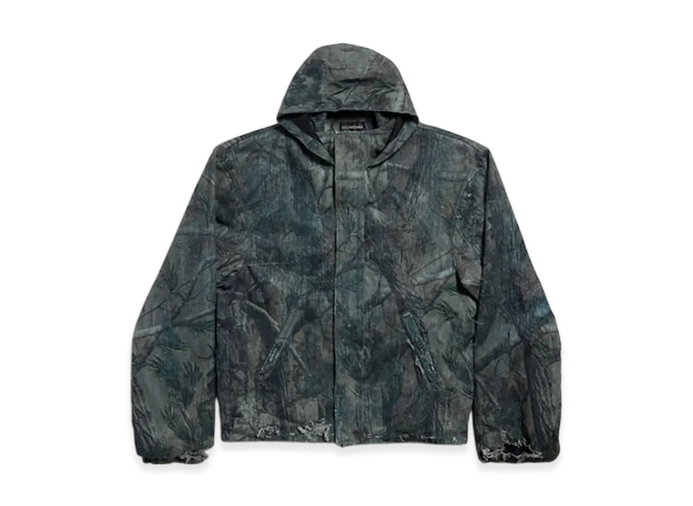 BALENCIAGA Hooded Workwear Jacket "Brown"