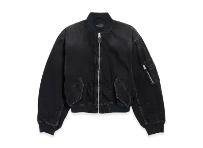 BALENCIAGA Standard Denim Bomber "Black"