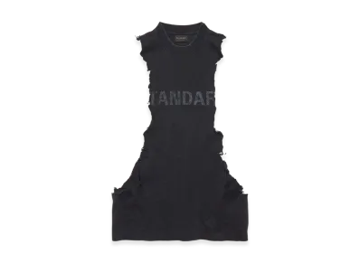 BALENCIAGA Standard Ripped Tank Top "Faded Black"