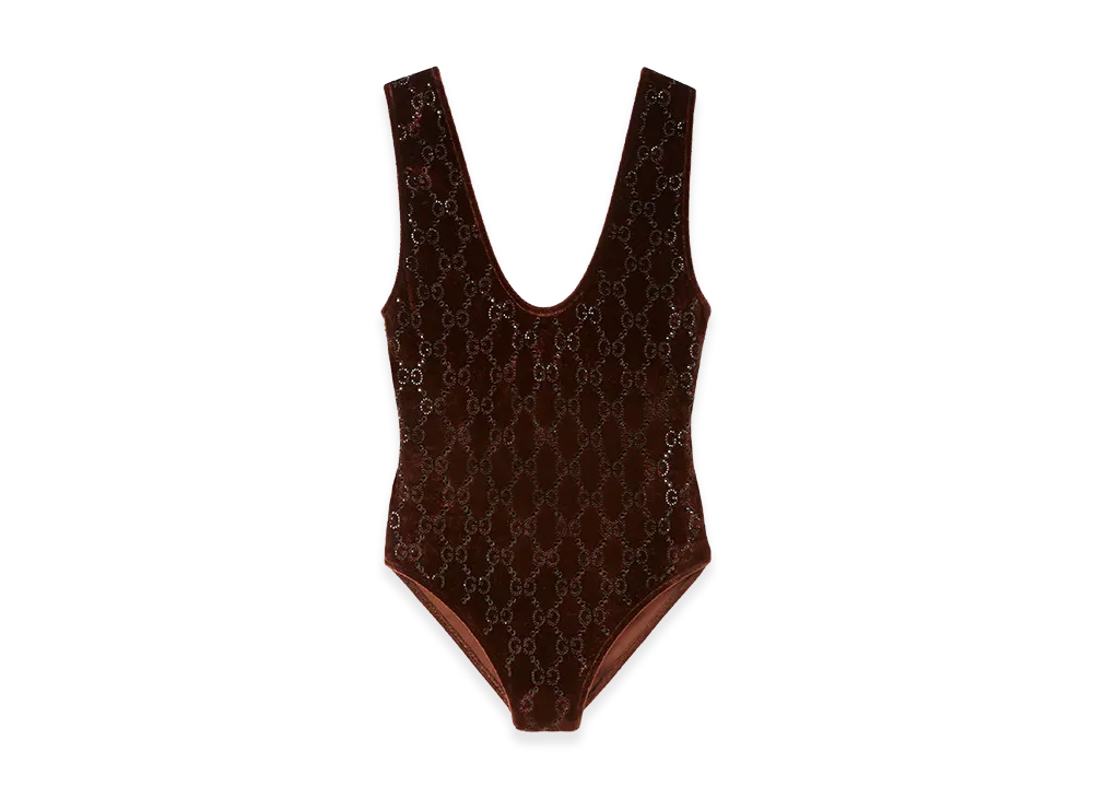 GUCCI Women's 'GG' Bodysuit "Brown"