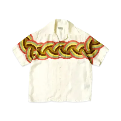 KAPITAL Silk Rayon Rainbow Langle Color Aloha Shirt "Kinari"