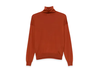 Saint Laurent Women's Roll-Neck Wool Sweater "Brown"