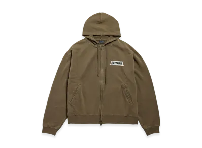 BALENCIAGA Masking Tape Oversized Zip-Up Hoodie "Khaki"