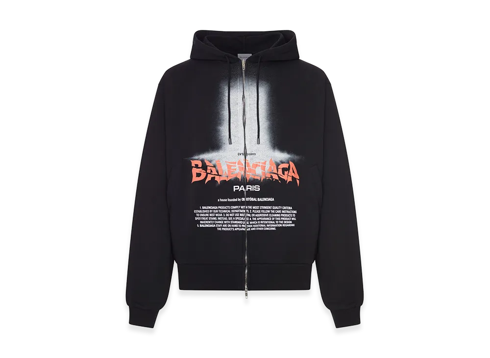 BALENCIAGA The Door Oversized Zip Sweatshirt "Black"