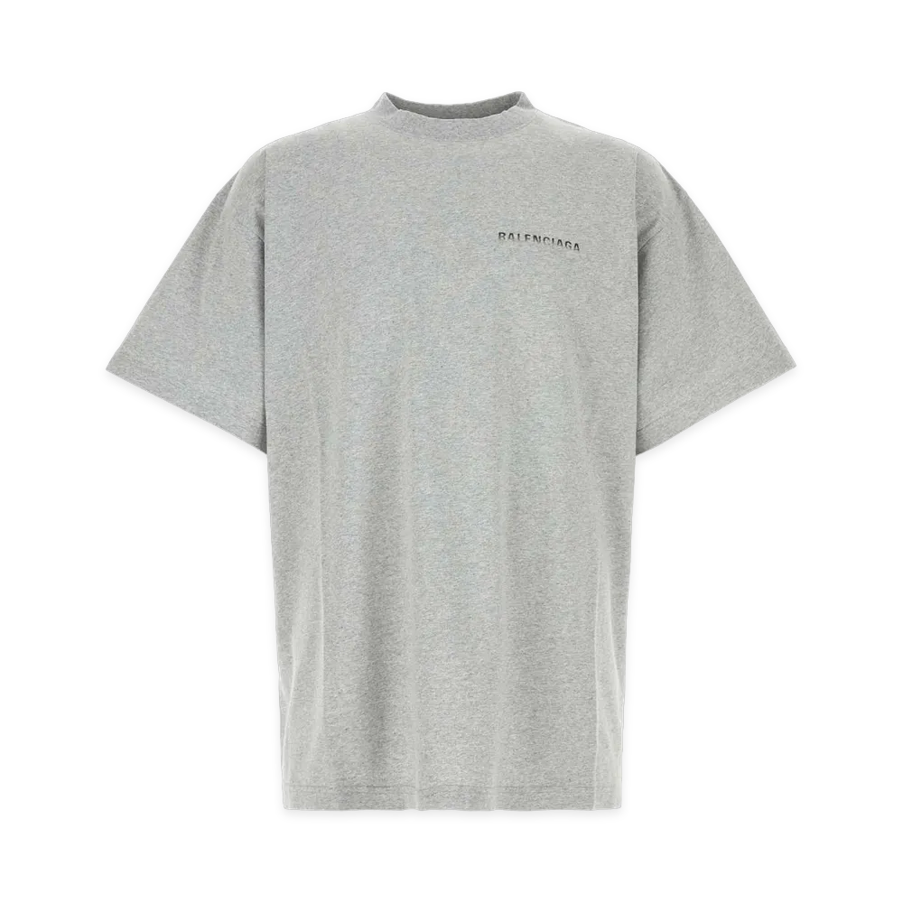 BALENCIAGA Melange Cotton Oversize T-Shirt "Gray"