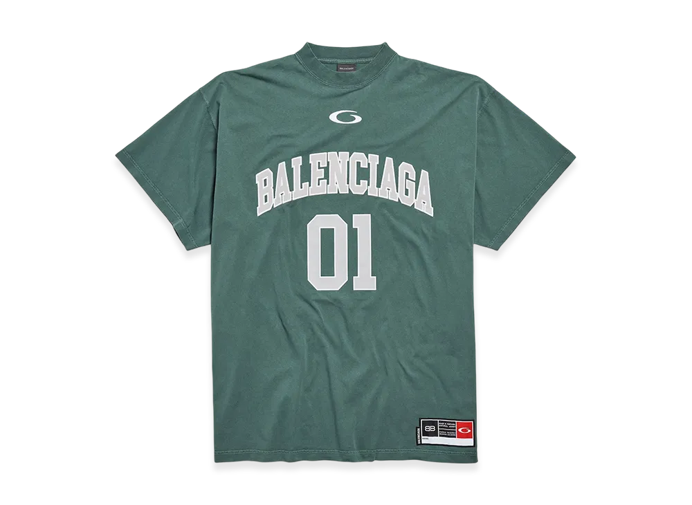 BALENCIAGA Basketball Oversize T-shirt "Dark Green/Light Green"