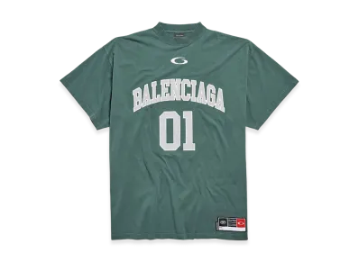 BALENCIAGA Basketball Oversize T-shirt "Dark Green/Light Green"