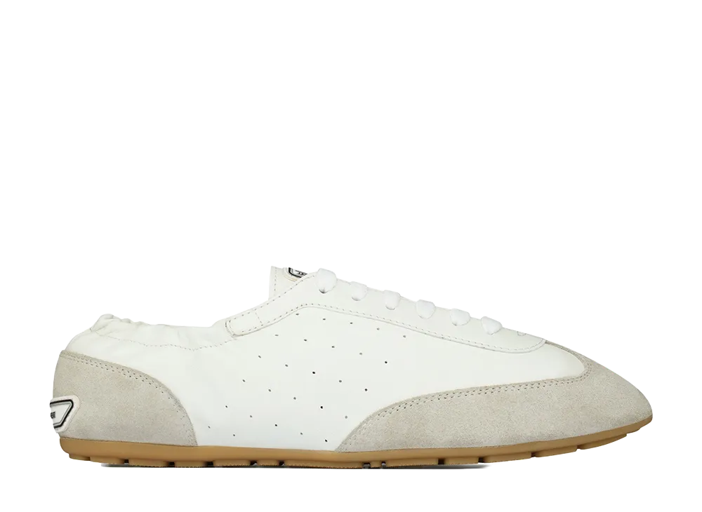 Saint Laurent Leather Lewis Sneakers "White"