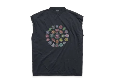 BALENCIAGA Spiral Crest Sleeveless T-shirt "Faded Black"