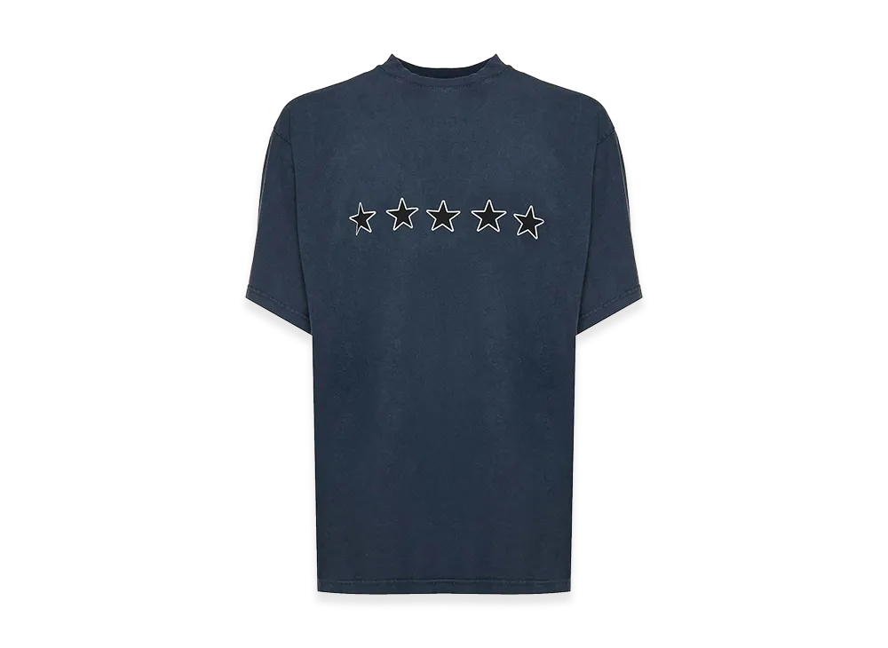 BALENCIAGA Twisted Cotton T-Shirt "Dark Blue"