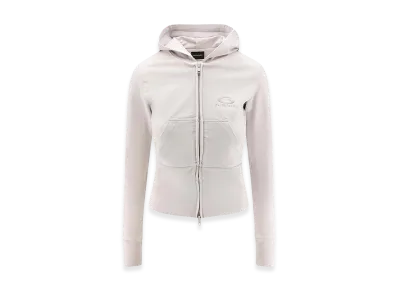 BALENCIAGA Women's Cotton Sweatshirt with Hood "White"
