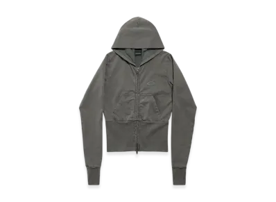 BALENCIAGA Women's Loop Sports Icon High Rib Zip-up Hoodie "Grey"
