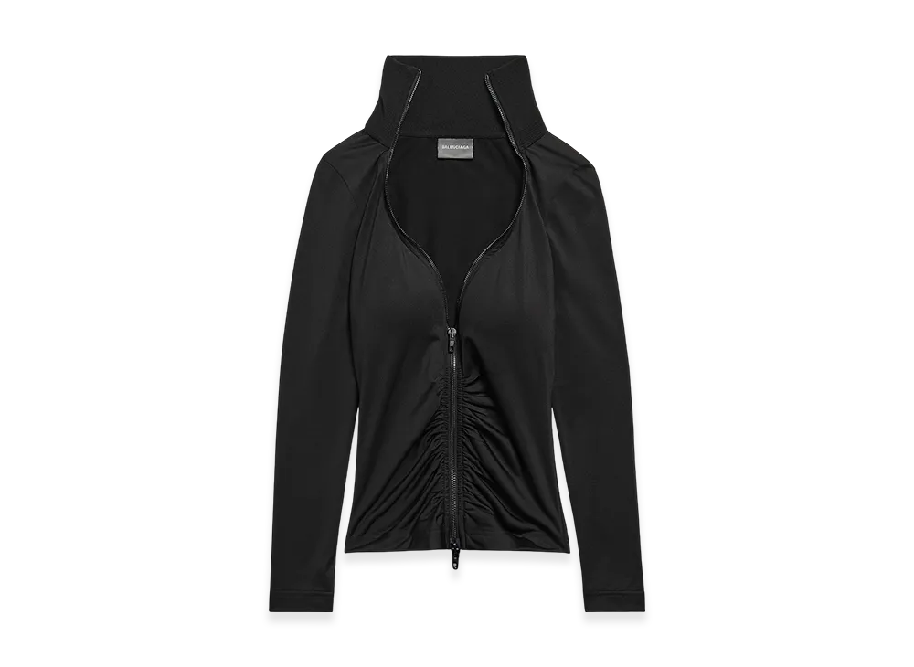 BALENCIAGA Women's Bra Cup Zip-up Jacket "Black"