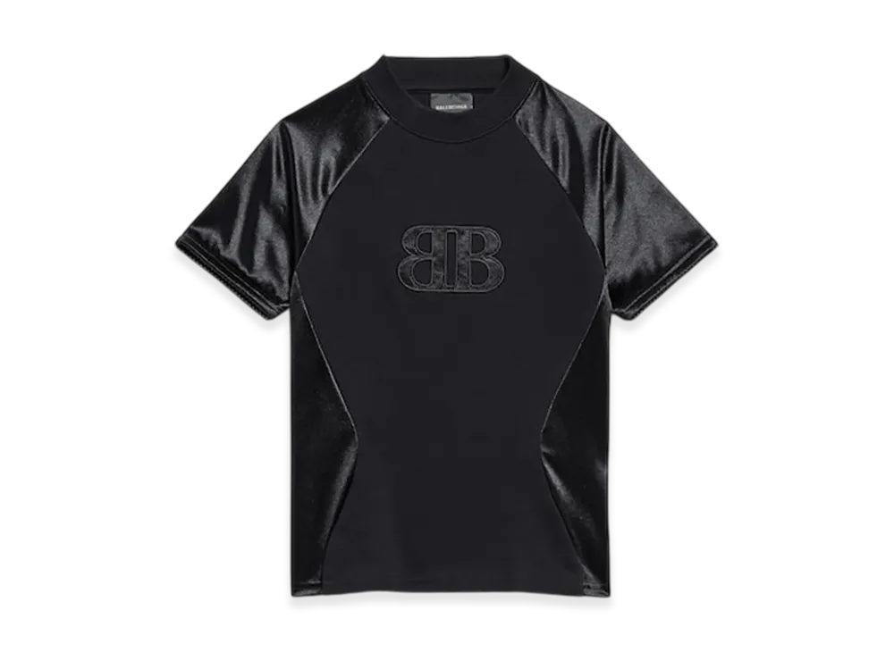 BALENCIAGA Women's Nano BB Fitted Top "Black"