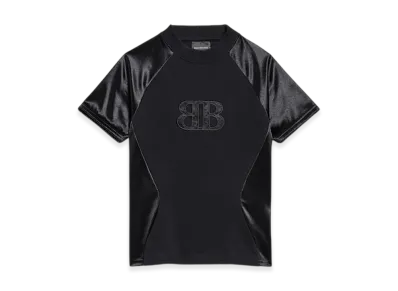 BALENCIAGA Women's Nano BB Fitted Top "Black"