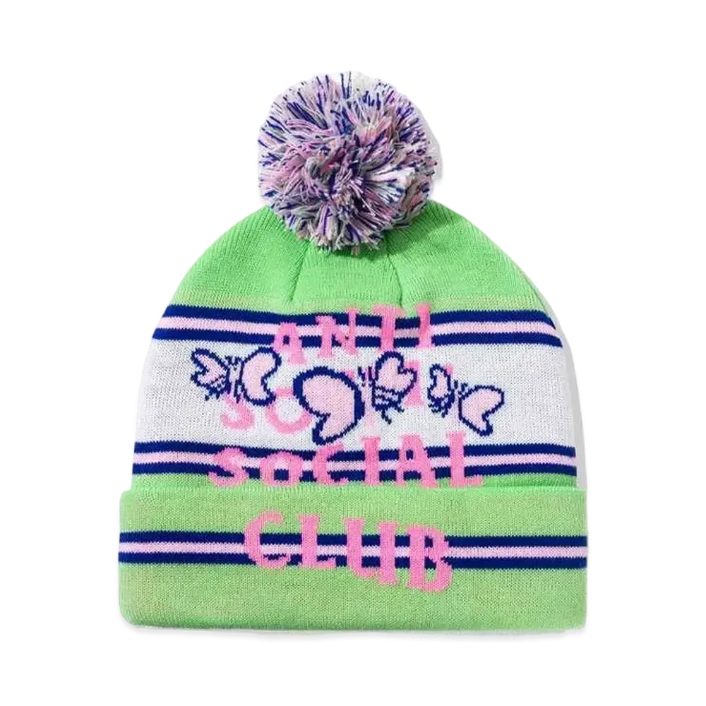 ANTI SOCIAL SOCIAL CLUB FA22 Shell Shock Pom Pom Green Beanie "Green"