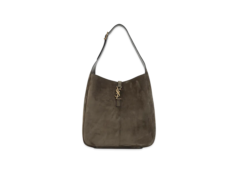 Saint Laurent Women's Le 5 A 7 Suede Bag "Green"