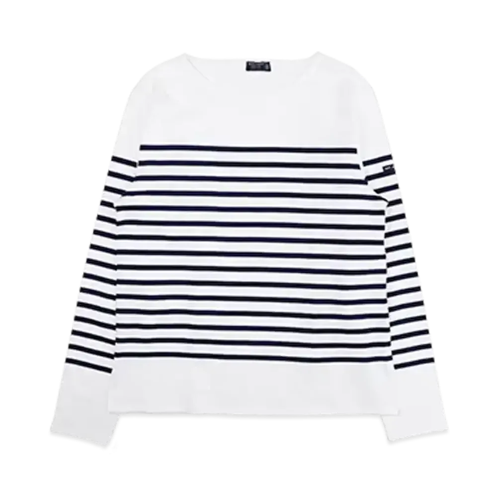 SAINT JAMES Boatneck Long Sleeve T-shirt Naval "Neige Marine"