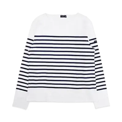 SAINT JAMES Boatneck Long Sleeve T-shirt Naval "Neige Marine"