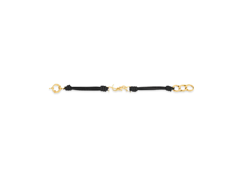 Saint Laurent Women's Multi-Strand Cassandre Bracelet "Black"