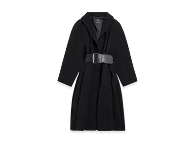 BALENCIAGA Women's Wrap Coat "Black"