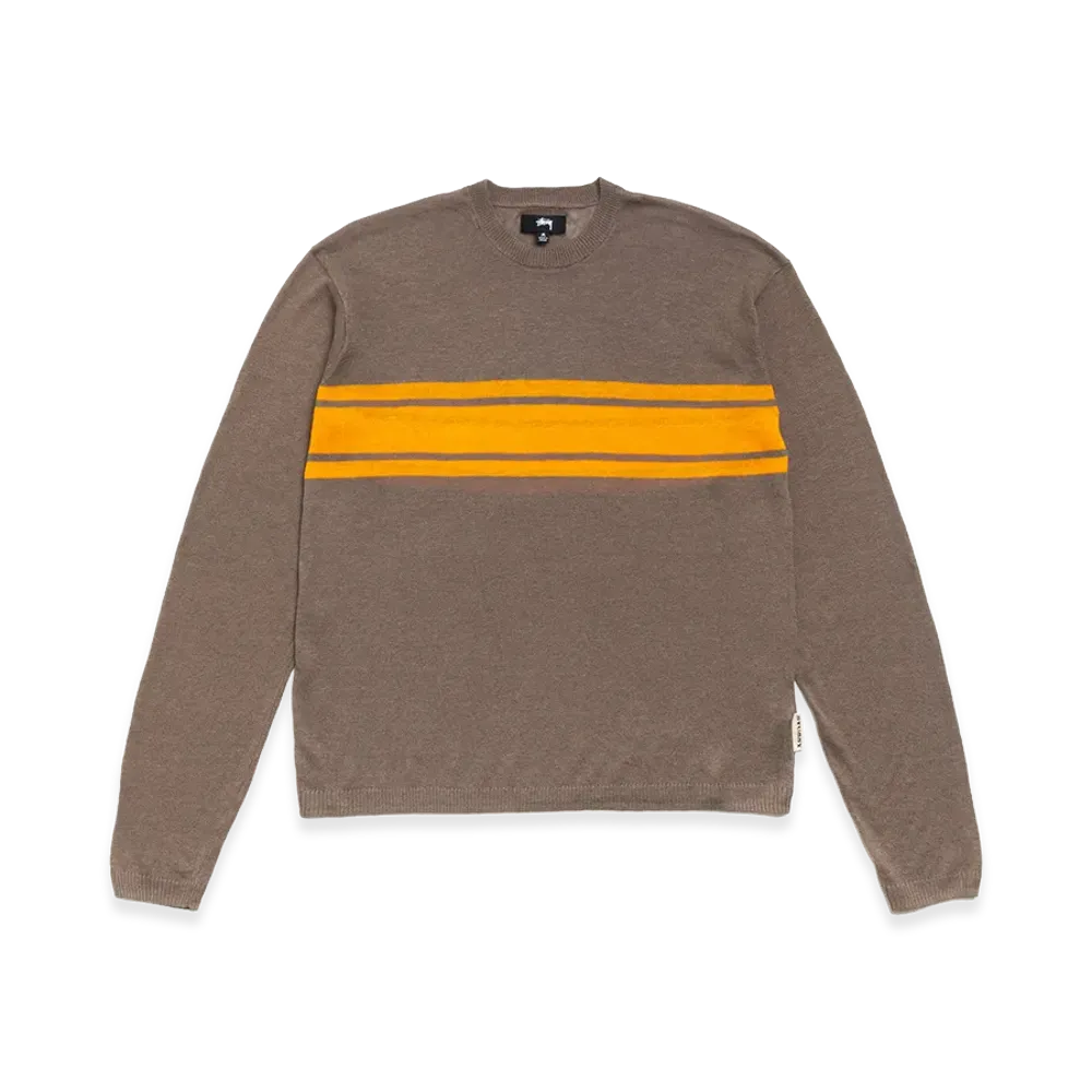 Stussy Lightweight Striped Sweater "Brown"