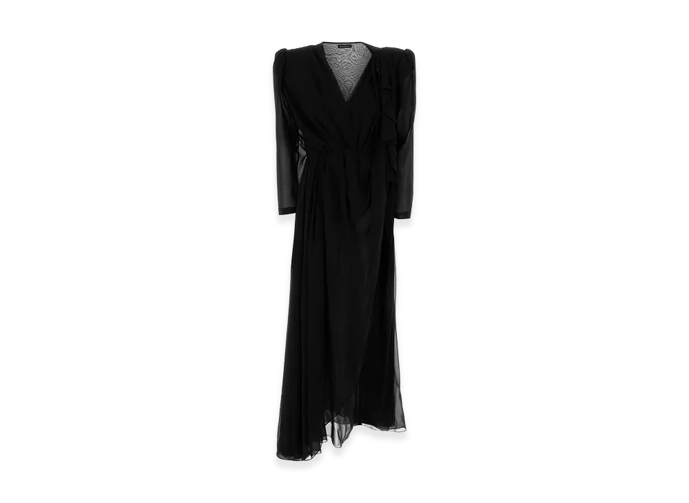 BALENCIAGA Women's Crepe Dress "Black"