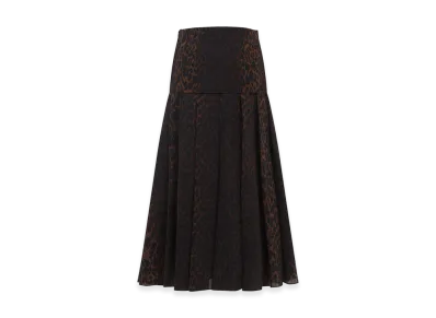 BALENCIAGA Women's Godet Skirt "Brown"