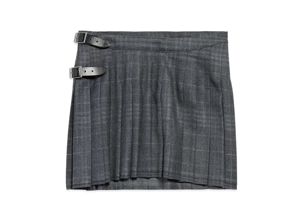 BALENCIAGA Women's Pleated Mini Skirt "Grey"