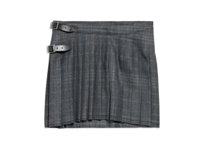 BALENCIAGA Women's Pleated Mini Skirt "Grey"