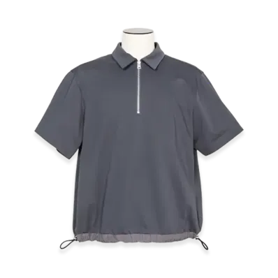 sacai Cotton Jersey Polo Shirt "Blue Gray"