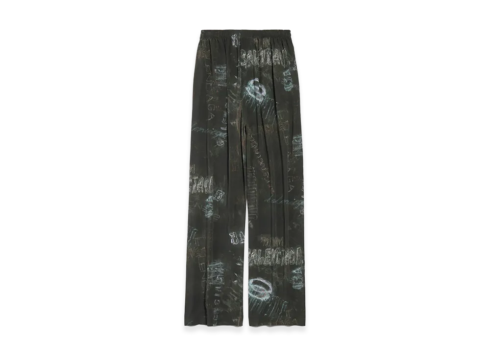 BALENCIAGA Washed Crayon Allover Pajama Pants "Washed Black"